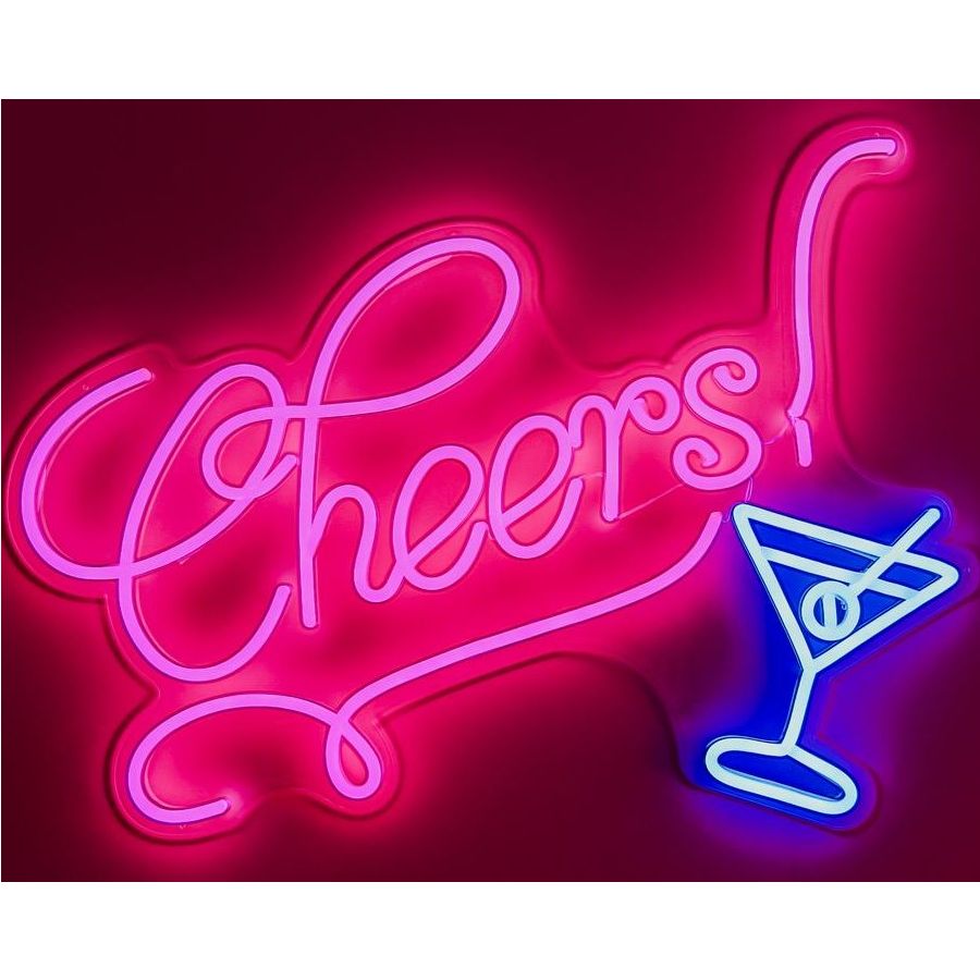 Retro Cheers Neon Bar Light for Home & Bar Decor | From Custom Neon