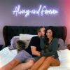 Always and Forever white Custom Neon® bedroom wall sign @nadia