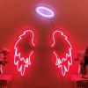 Light Up Angel Wings with Halo as a selfie wall @kappa by CUSTOM NEON®