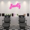 Beauty neon flex sign in a hair salon - from Custom Neon
