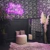 Better Late Than Ugly CUSTOM NEON® sign on salon wall  @thelittlevictorianhouse