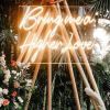 Bring me a Higher Love in warm white LED neon flex at a wedding from Custom Neon® photo by @felipeespinal for @vanessamorgan
