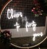 40th Birthday Neon Light Sign * Cheers to Forty Years * LED neon on acrylic backboard cut to shape/letter cut - photo from CustomNeon.com