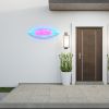 Custom Neon® outdoor sign: Aloha  Surboard shown wall mounted near the front door of a house