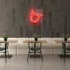 Falling Peach LED Sign pre-designed light-up wall art from Custom Neon®