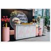 Good Vibes Only LED neon sign in 3 pieces shown behind the bar at an event - photo from CustomNeon.com