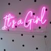 It's a Girl Pink Neon Sign for Baby Girl Room Décor - photo from CustomNeon.com