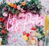 Let's Party portable LED neon sign for parties and events  - photo from CustomNeon.com