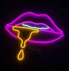 Neon Lips Light | Multi-colored Neon Light Art for Sale
