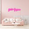 You're Gorgeous pink neon flex sign shown in a lounge - from Custom Neon