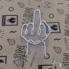 Middle finger LED neon sign shown turned off - made by Custom Neon®