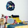 LED Neon Name Sign with a UV printed outer space background shown in child's bedroom - from CustomNeon.com