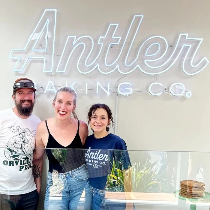 Custom Neon® bakery RGB color changing logo sign @antlerbakingco.