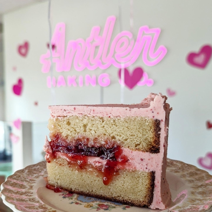 Custom Neon® bakery RGB color changing logo sign @antlerbakingco.