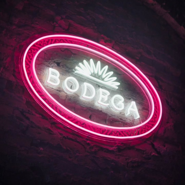 Multicoloured Milwaukee night club sign by Custom Neon® @bodegamke