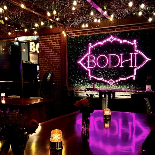 Restauarant Custom Neon® logo sign @bodhi.indy
