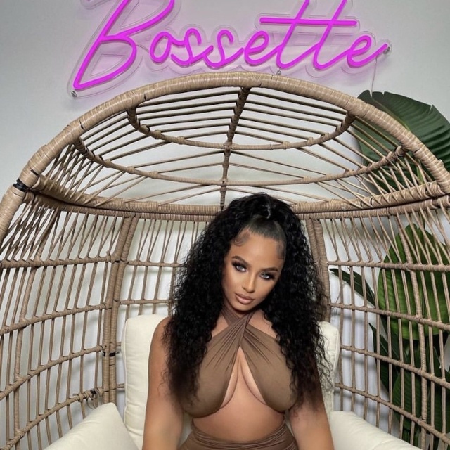 Pink salon name sign @bosettehair by Custom Neon®