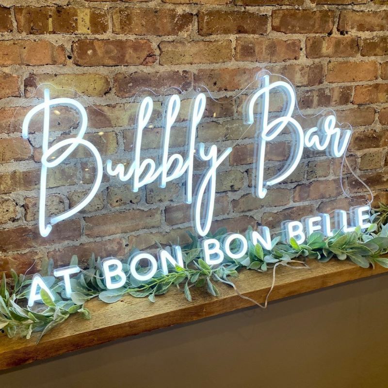 White Custom Neon® sign @bon_bon_belle
