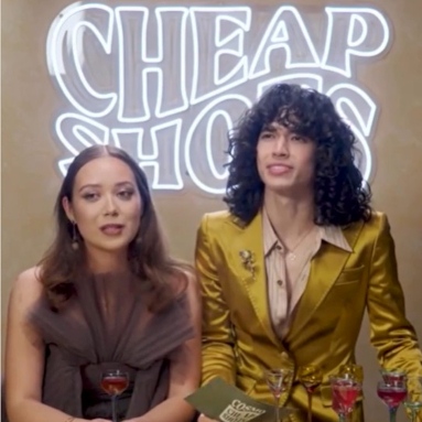 White Custom Neon® Cheap Shots YouTube backdrop @cosmopolitan