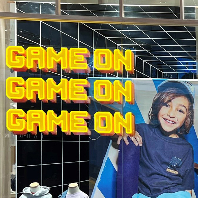 Custom Neon® animated window sign @cottononkids