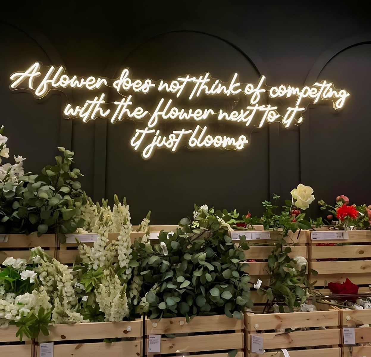 Flower quote Custom Neon&reg; sign @ikeauk