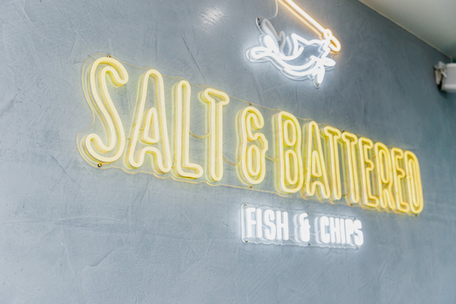 Color changing animated Custom Neon&reg; sign for saltandbattered.com.au