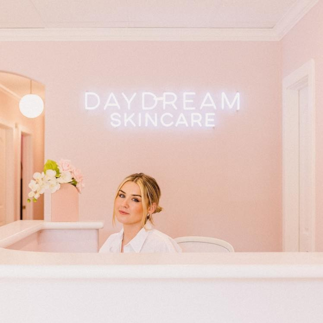 White beauty salon name sign by Custom Neon® @daydreamskincare