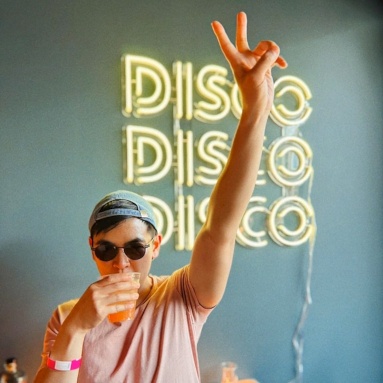 Custom Neon® RGB color changing disco disco disco selfie wall sign @lobbybarsf