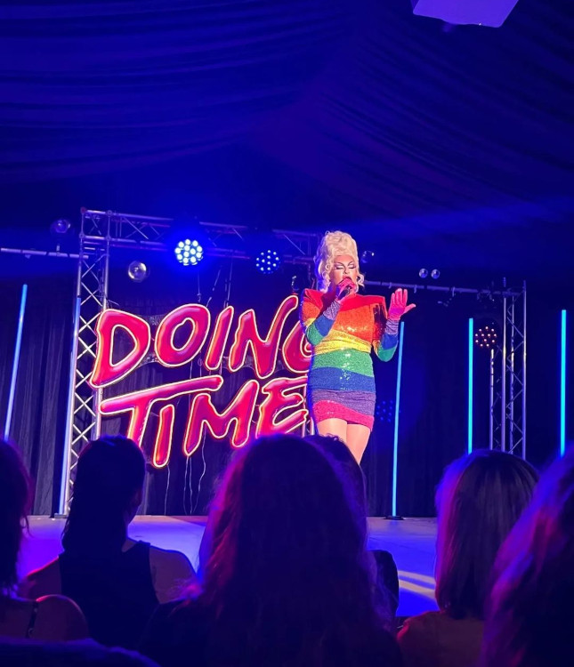 Custom Neon® color changing stage sign @karenfromfinance