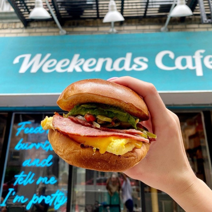 Blue Custom Neon® Feed me burritos and tell me I'm pretty quote sign @weekendsbk