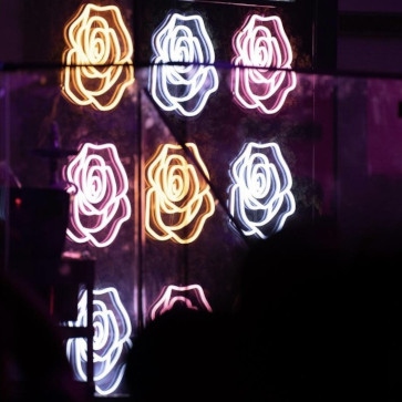 Multicolored Custom Neon® flower wall artwork @leedesign