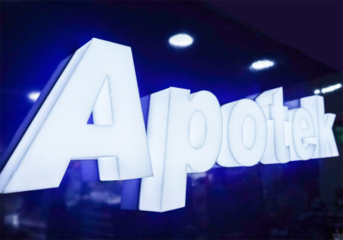 Fully illuminated text sign