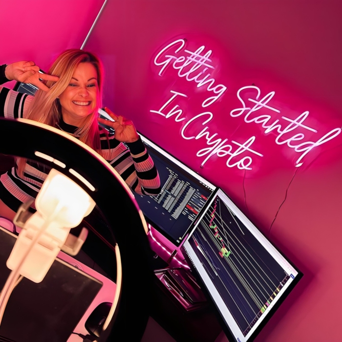 Pink Custom Neon® Youtube channel slogan sign @lisa_n_edwards