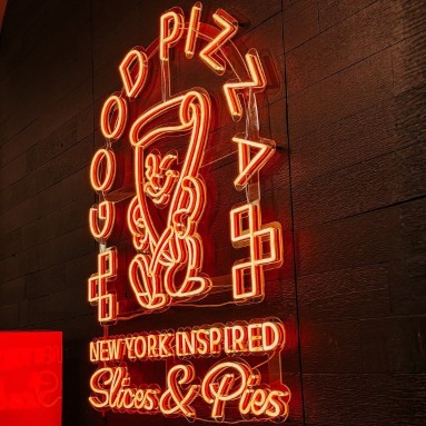 Custom Neon® pizzeria logo sign @goodpizzacleveland