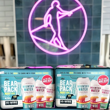 Custom Neon® pink window sign @hiwirebrewing_clt