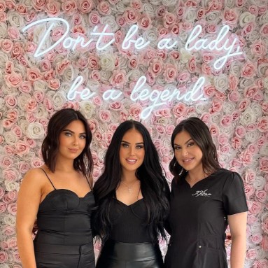 Custom Neon® blue and green tradeshow signage @7thsense00 @ise_show