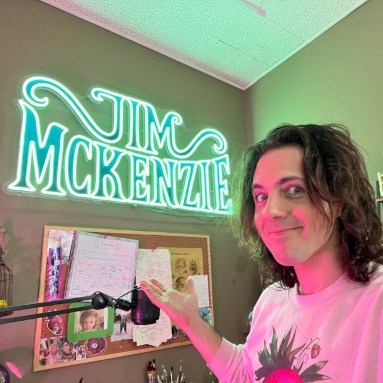 Custom Neon® mint green personal logo sign for the artist @jimmckenzie