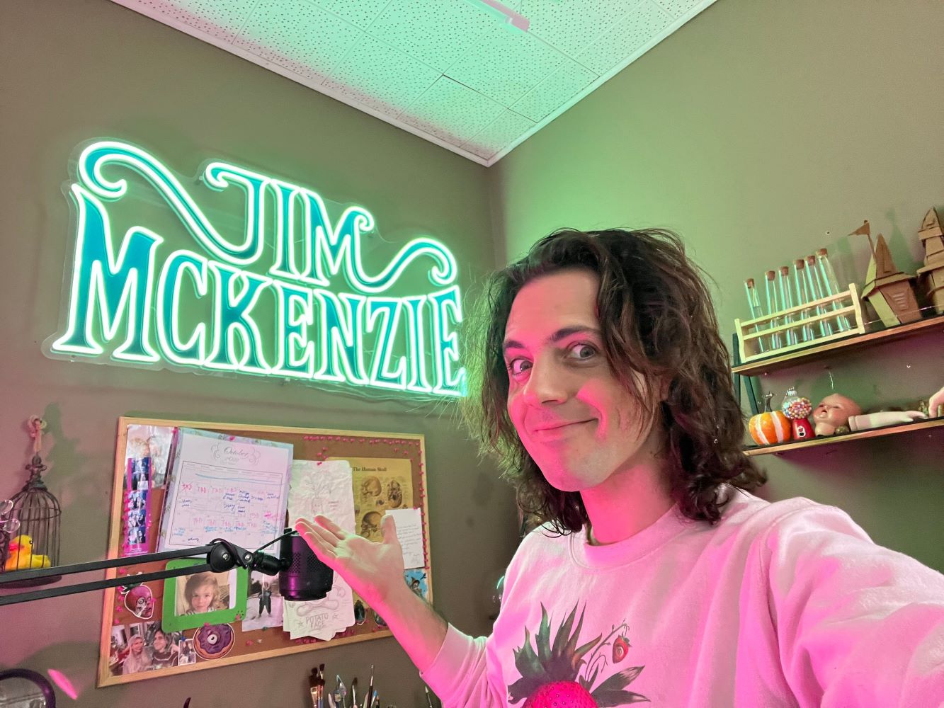 Custom Neon® mint green personalized sign @jimmckenzie