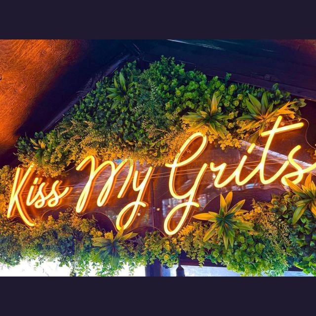 Yellow restaurant quote sign by Custom Neon® @brunchharlem