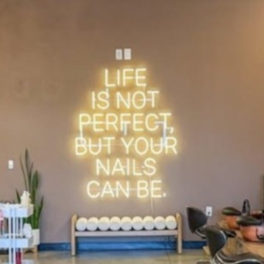 Warm white Custom Neon® nail salon quote sign @614luxelounge
