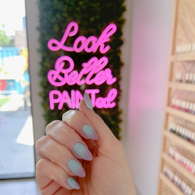 Look Better Painted soft pink Custom Neon® nail salon tagline sign @paintnailbar