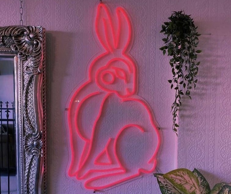 Custom Neon® logo sign @lucky_black_rabbit
