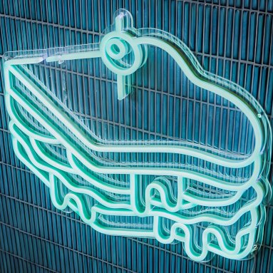 Custom Neon® mint green artwork of a sandwich @toasty_geelong