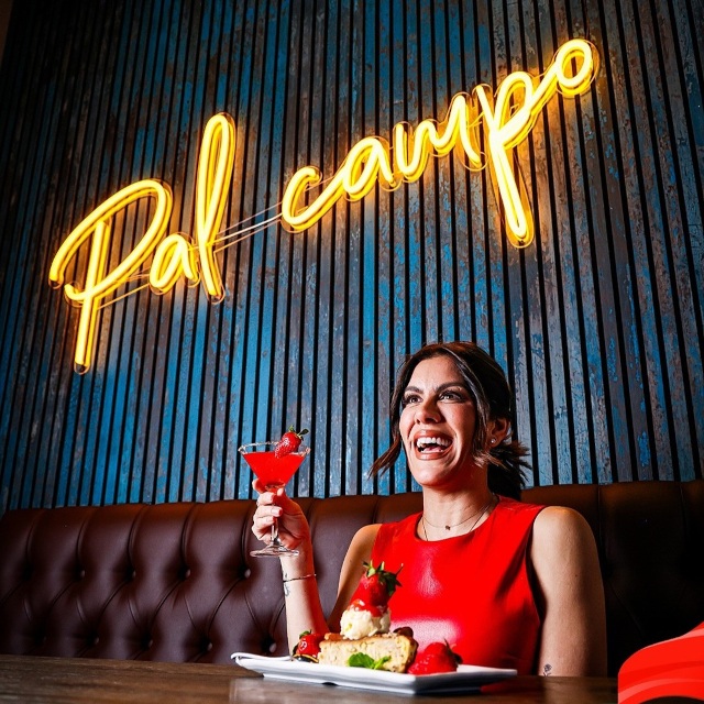 Restaurant name sign by Custom Neon® @palcamporestaurant