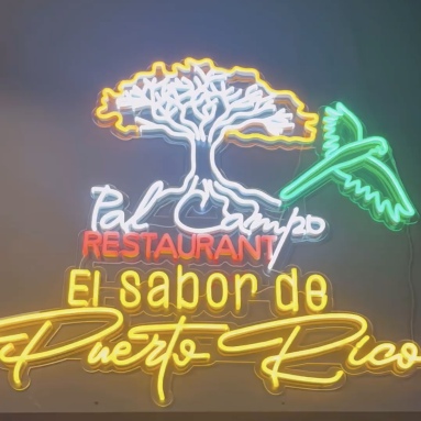 Custom Neon® restaurant logo sign @palcamporestaurant