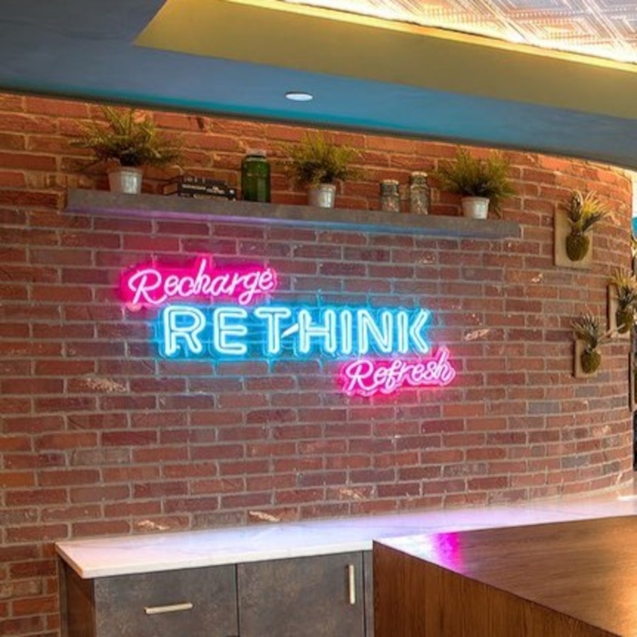 Multicolored quote sign by Custom Neon® @skoposdesignco