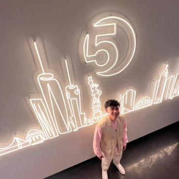 Warm white Custom Neon® wall art @knoparchitects