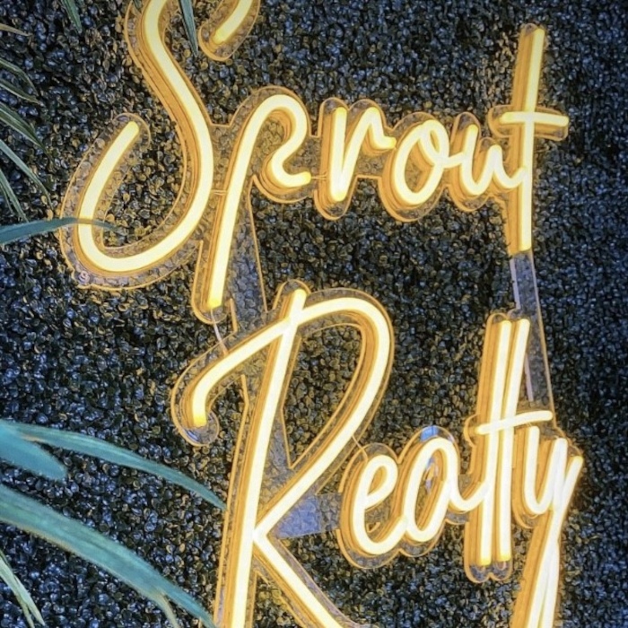 Custom Neon® company name sign @sprout.realtyhouston