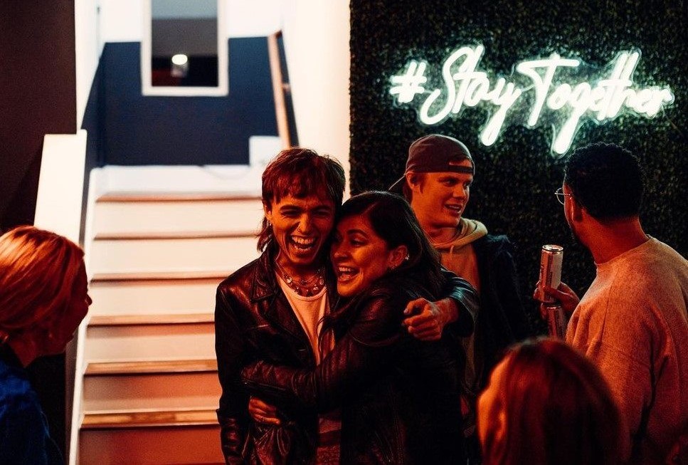 Custom Neon® white hashtag sign @urbanstayatx