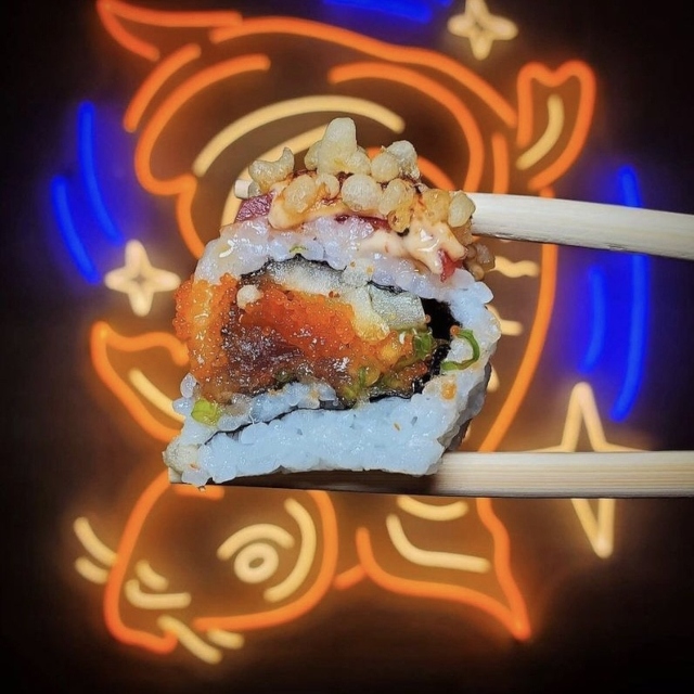 Restaurant wall art sign by Custom Neon® @eatatbento